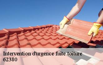 Intervention d'urgence fuite toiture 62380